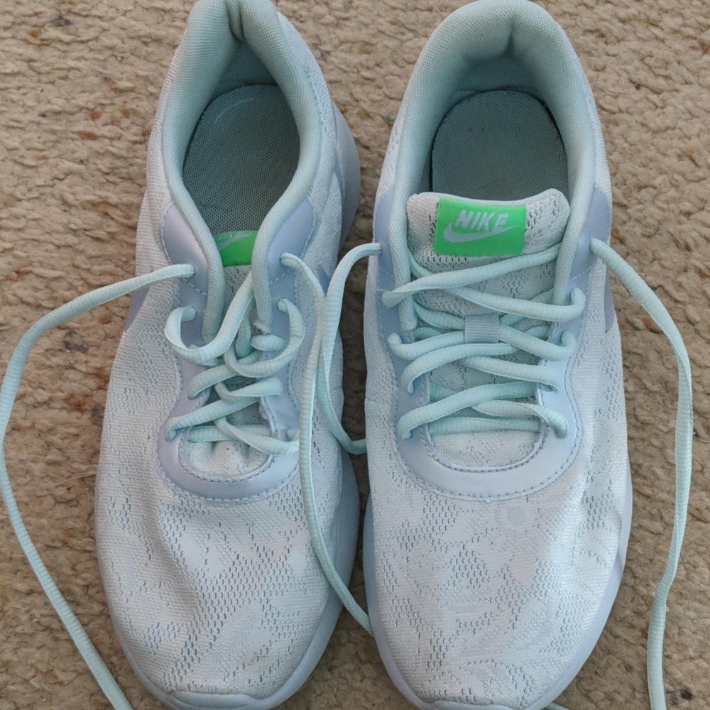 Blue lace nikes
